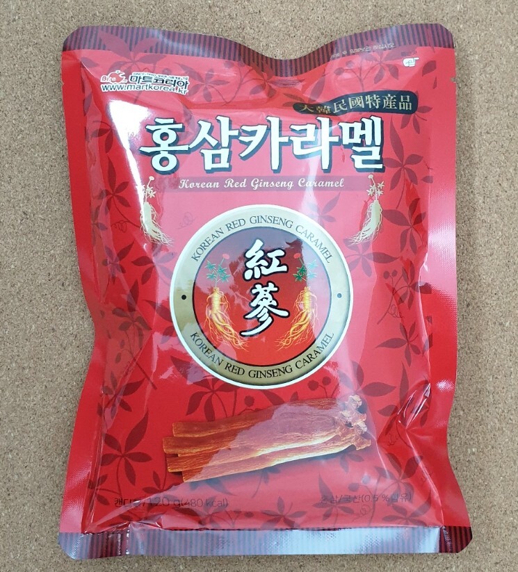 Korean Red Ginseng Caramel 120g 2EA Nutritious Snack Energy Supplement