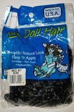 Vintage Maxi Doll Hair Black .4 oz Covers 2 Sq Ft New Sealed Bag M8502 B21
