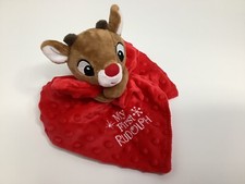 Rudolph the Red Nosed Reindeer My First Rudolph Red Satin Lovey Security Blanket
