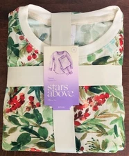 Stars Above Women's Thermal 2pc long sleeve top & pant berry white Pajama Set,XL