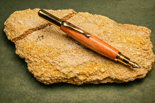 Hand Crafted Reclaimed Cherry Fountain Pen with Presentation Box - Unique Gift