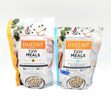 2 Instinct Freeze-Dried Raw Meals For CATS Chicken 9.5oz & Alaskan Pollock 9oz.
