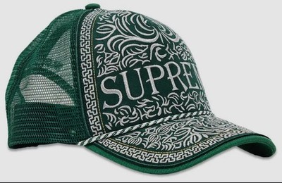 Supreme SS25 Vaquero Mesh Snap Back Wool 5 Panel Hat Cap One Size New Green