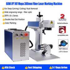 60W JPT M7 Mopa 300mm Fiber Laser Marking Machine Color Marking For Metal Steel