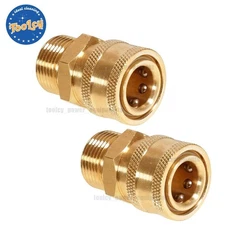 TOOLCY 4000 psi Power Washer Adapters M22-14mm Male to 3/8'' Socket Coupler