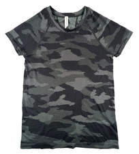 Athleta Dark Camo Momentum Seamless Short Sleeve T-Shirt Women's M 