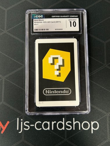 2011 Nintendo 3DS AR Card Item Block CGC 10 J1