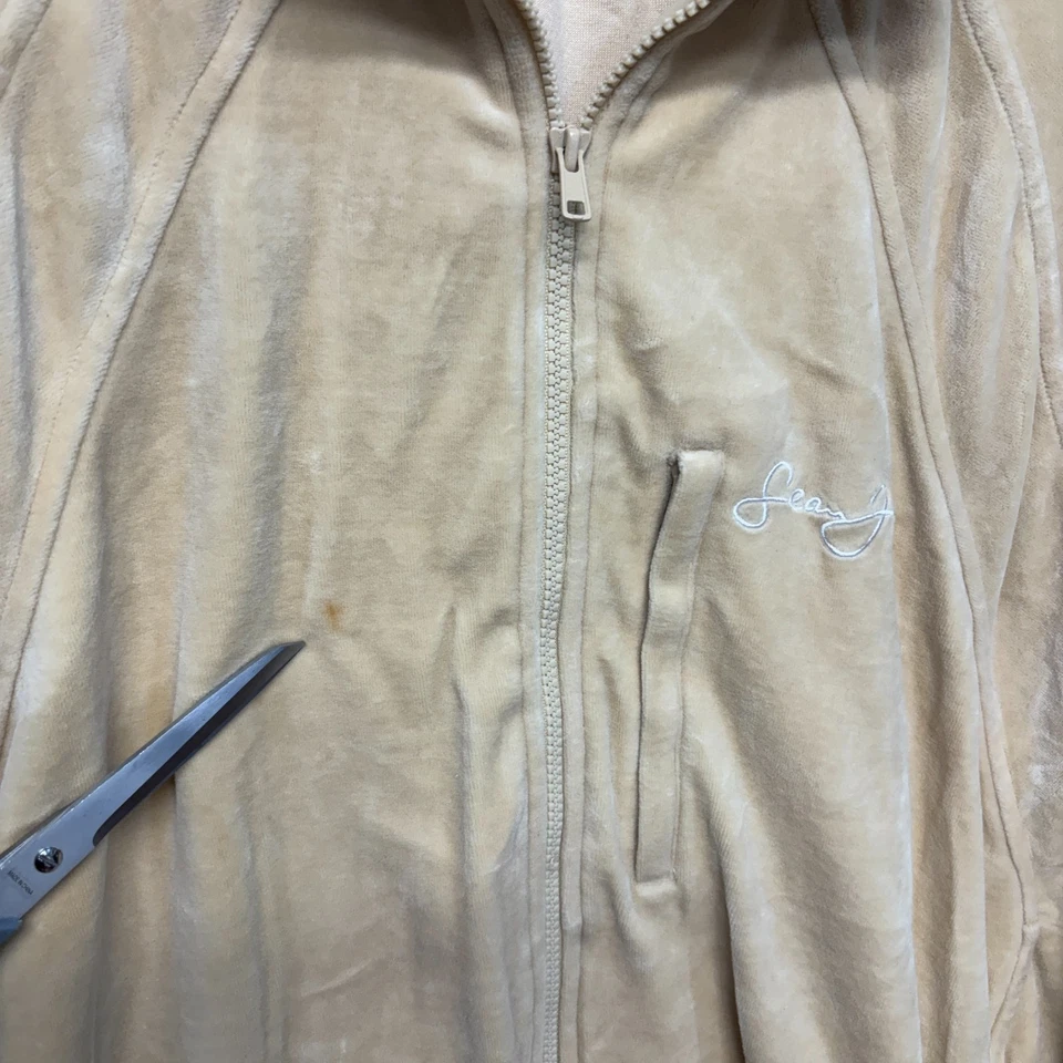 Chaqueta de chándal de terciopelo vintage de terciopelo Sean John para hombre talla XL X-grande Y2K C065 21 Foto 2 de 4