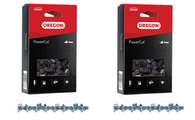 24'' 2-Pack PowerCut Full Chisel Chains For 3/8 Pitch .063 Gauge, 75EXL084G(2)