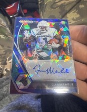 2021 Panini Prizm Draft Picks Autographs CJ Marable #DPA-CJM Blue Ice Prizm /75 
