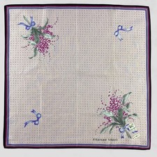 Vintage Hanae Mori Handkerchief Neckerchief Bandana Pocket Square