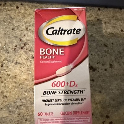 Caltrate 600 + D3 BONE STRENGTH calcium vitamin d3 60 tablets NIB 01/2027
