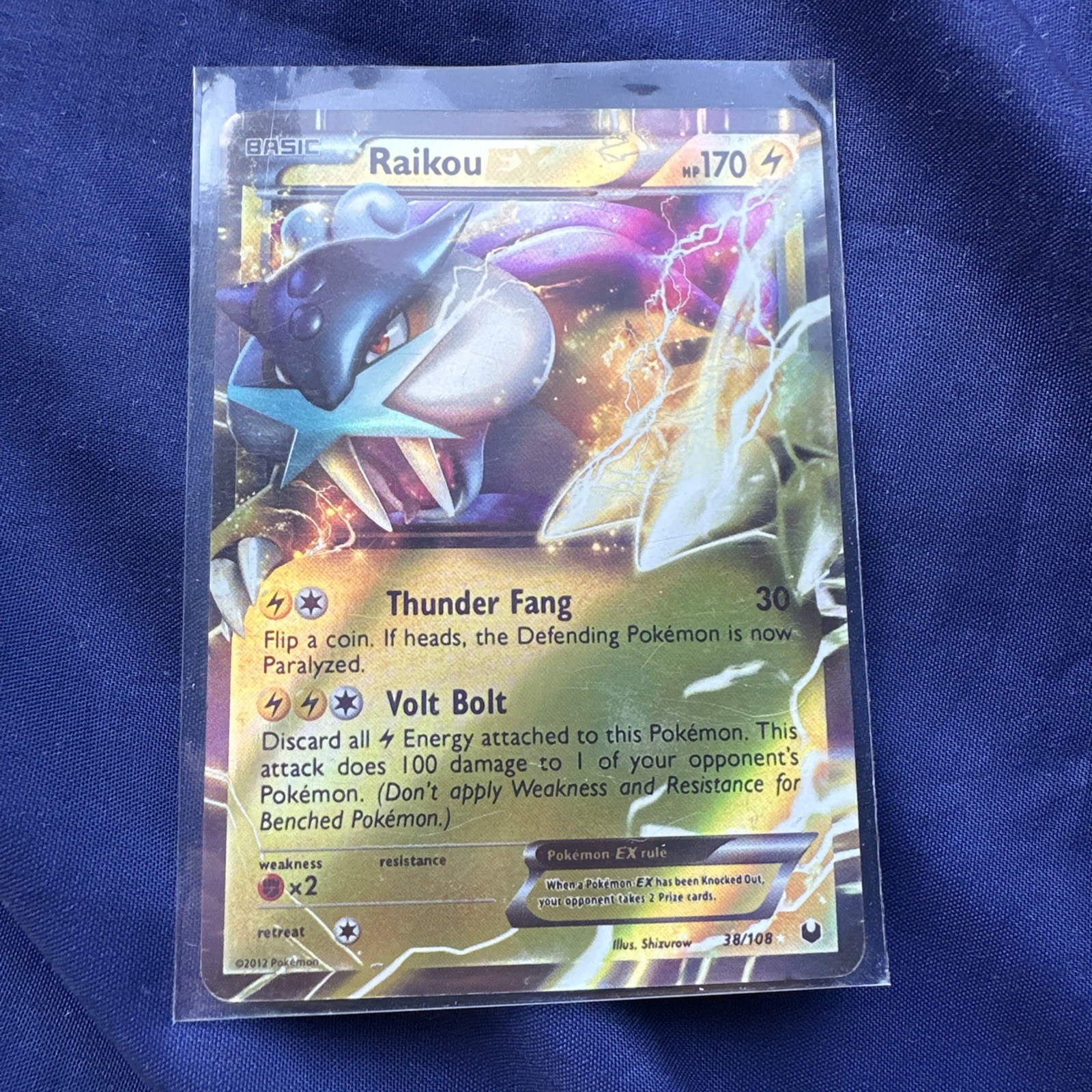 Raikou EX 38/108 Holo Ultra Rare - Dark Explorers 2012 - Near Mint