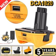 For DEWALT DCA1820 20V Battery Adapter USB Converter 18V to 20V Max Li-Ion Tools