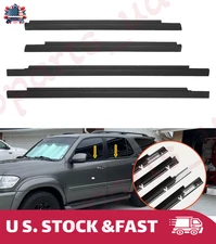 4pcs Weatherstrip Outer Lower Window For Toyota Tundra 2000-2006 Double Cab I