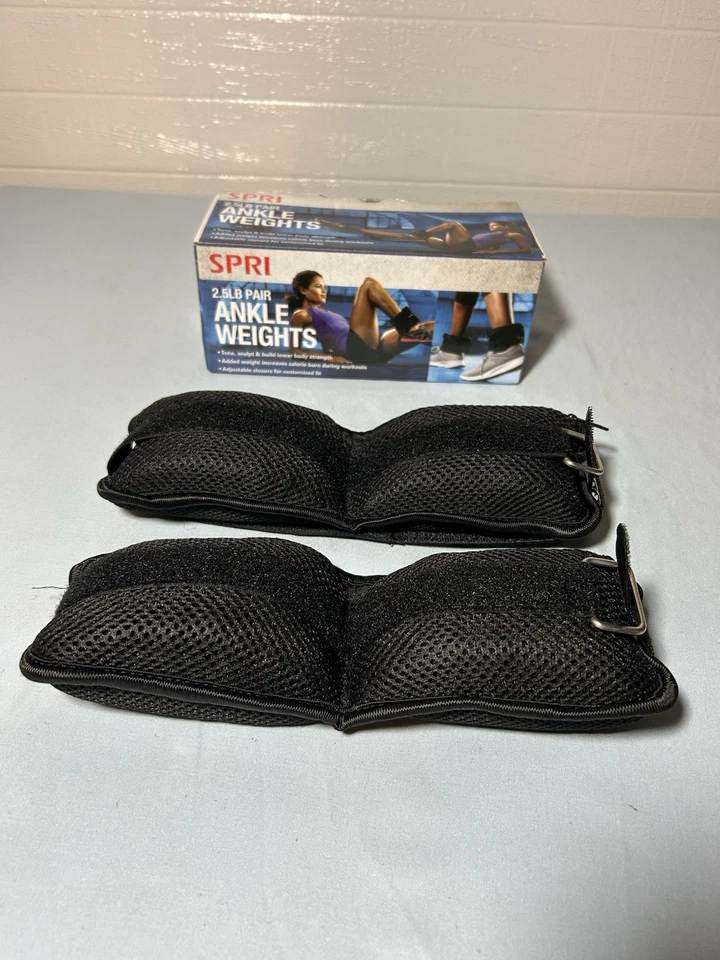 SPRI 2.5LB Pair of Ankle Weights Adjustable Neoprene Sand Filled and jump rope - Image 3 of 4