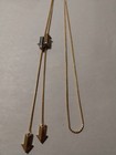 Vintage Jones New York Arrow Lariat 28" necklace gold/silvertone — photo 1