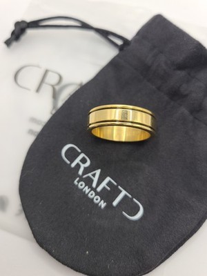 CRAFTD London Band 2.0 Ring (Gold) sz 12