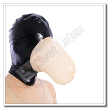 Latex Catsuit Hoods Mask Big Breathing Bag Unisex Customized 0.4mm A29