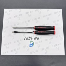 Snap-on Tools New 2pc Custom 7-12 Red Ratchet Handle Screwdriver Set Sdd4a