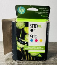 4-PACK HP GENUINE 910XL BLACK  910 COLOR INK CARTRIDGES GENUINE EXP Jan 2027