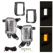 Drl Led Fog Lights Lamp Wbezel Amber Turn Signal For Gmc Terrain 2016-2017