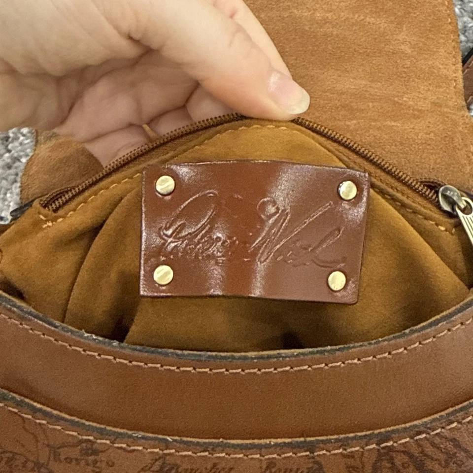 Bolso Bandolera Patricia Nash Rocca Viaje Firma Mapa Cuero Boho Foto 2 de 4