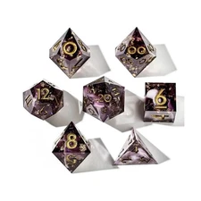 Dispel Resin Polyhedral Set Poly Set - Orchid Dust (7) New