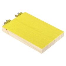 Bird perch trepolo, wooden parrot erect, yellow