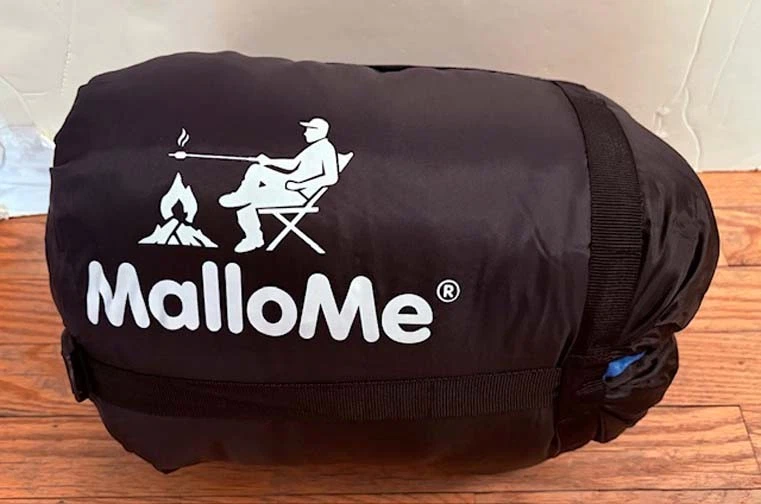MalloMe Sleeping Bag Ultralight Camping Hiking Adult Kids Compact 50-80 F Blue