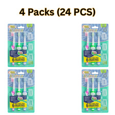 Oral Fusion Kids Toothbrush Set 6PCS Soft Bristle Cartoon Design Pack