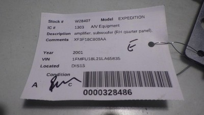01 FORD EXPEDITION A/V Equipment amplifier XF3F18C808AA | eBay