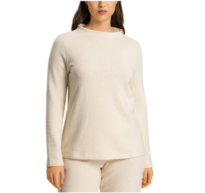 Hanro Women's Easy Wear Sweatshirt Cream Size L 9035