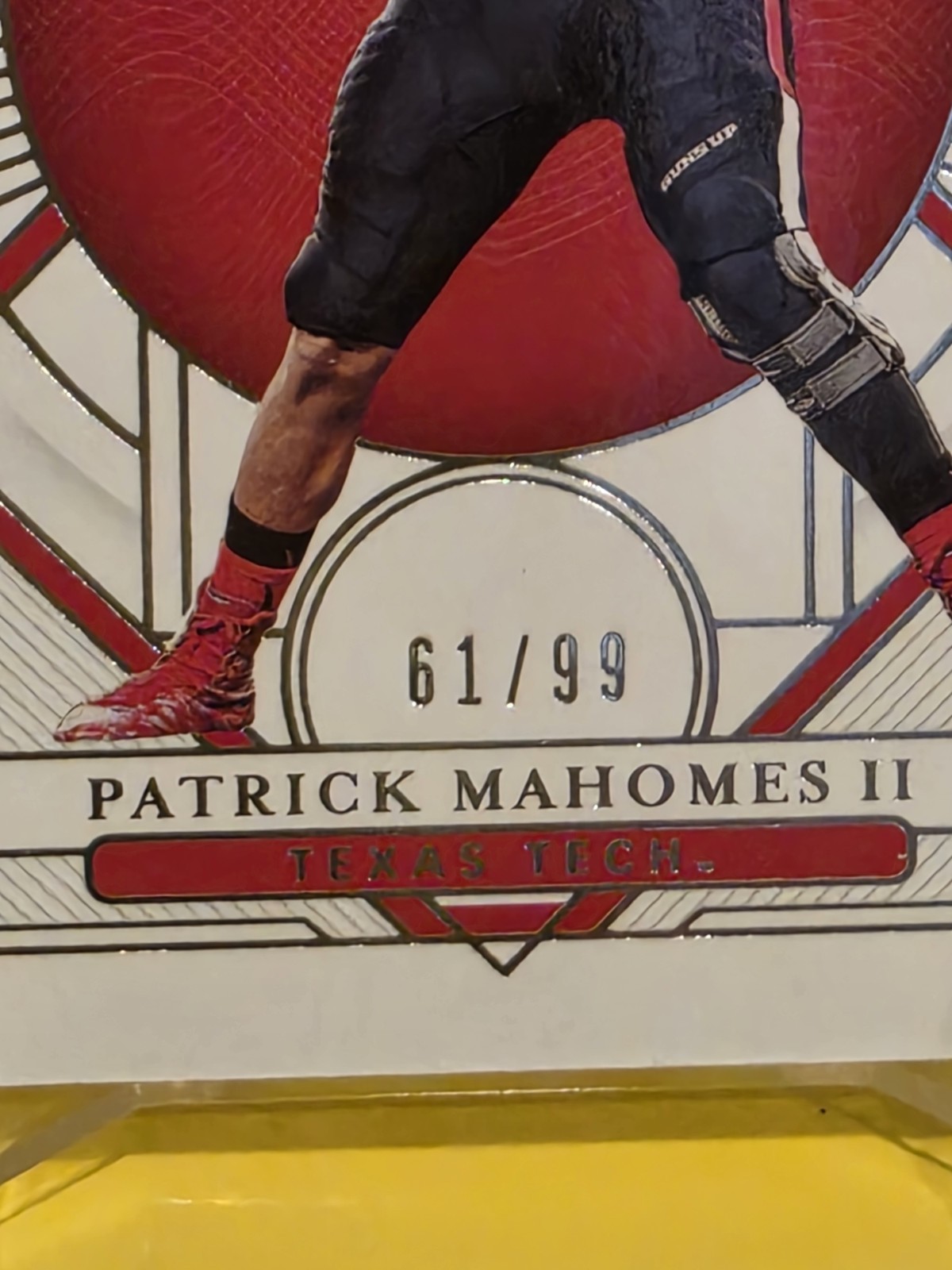 2021 PANINI NATIONAL TREASURES PATRICK MAHOMES II 61/99 COLLEGIATE # 2 view 2
