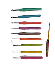 Mixed Lot   Crochet Hooks B  J  Straight Knitting Needles  2 Cases  Bag