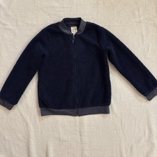 Cat  Jack Kids Sherpa Fleece Bomber Jacket Navy XL 14/16 Full Zip