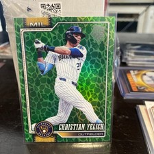 2026 Topps #154 Christian Yelich Holiday Green