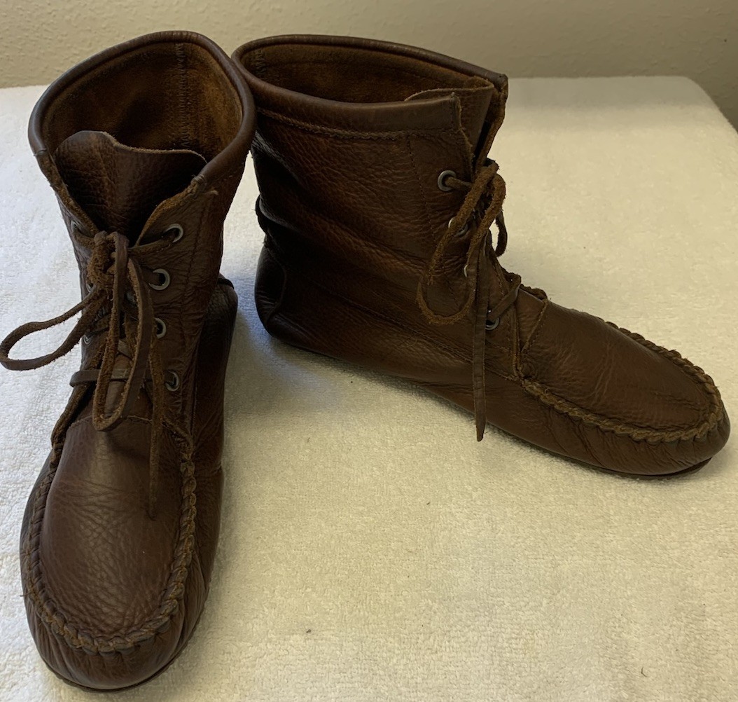 MANITOBAH LEATHER MUKLUKS LACE UP MID BOOTS UNISEX WOMENS  display picture 3