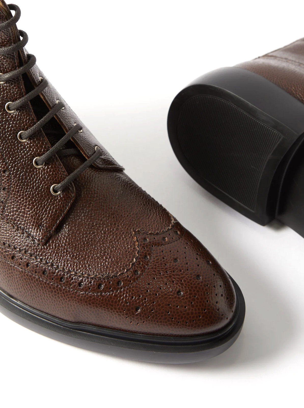 Thom Browne Wingtip Pebbled Commando Brogue Boots Ankle Shoes 42 image 7