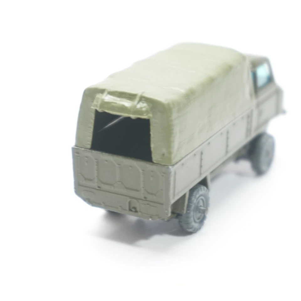 Camión Husky Land Rover de colección control delantero verde base metálica rara Foto 4 de 4