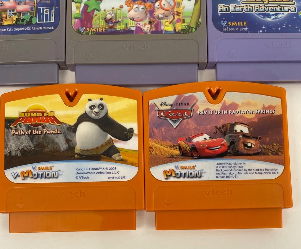 5 VTech V.Smile Pocket Game Cartridges Zayzoo Cars Bob the Builder Kung Fu Panda - Image 2 of 4