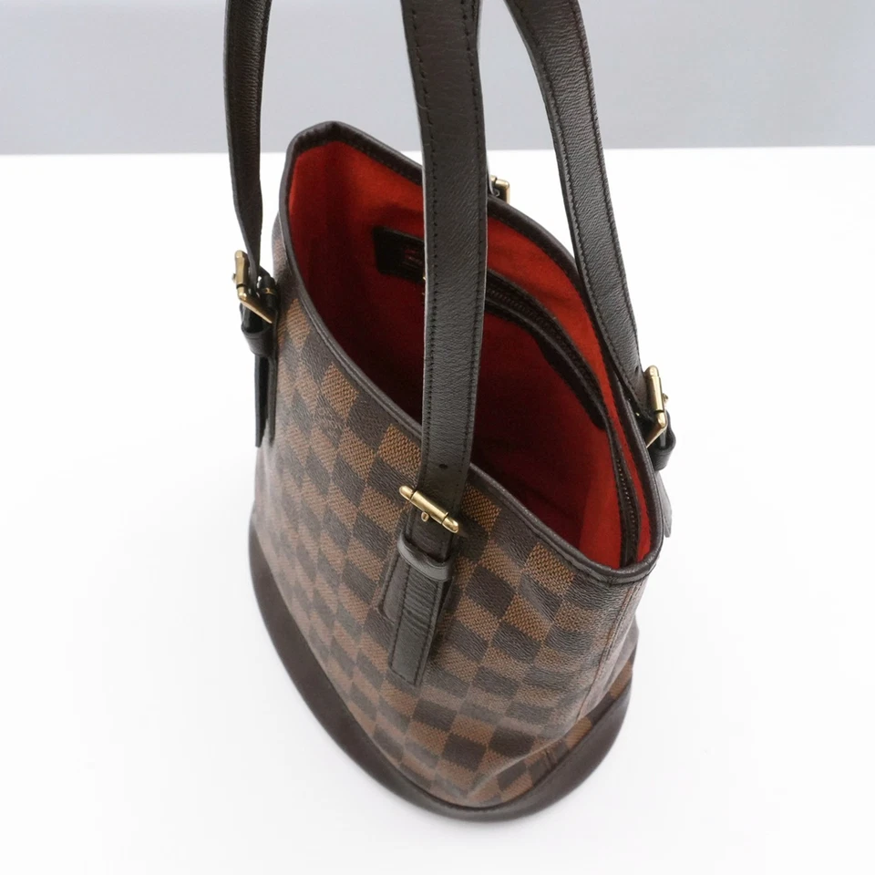 Auténtico bolso de mano Louis Vuitton LV Damier Level Marais N42240 Francia AR0958 #54308A Foto 4 de 4