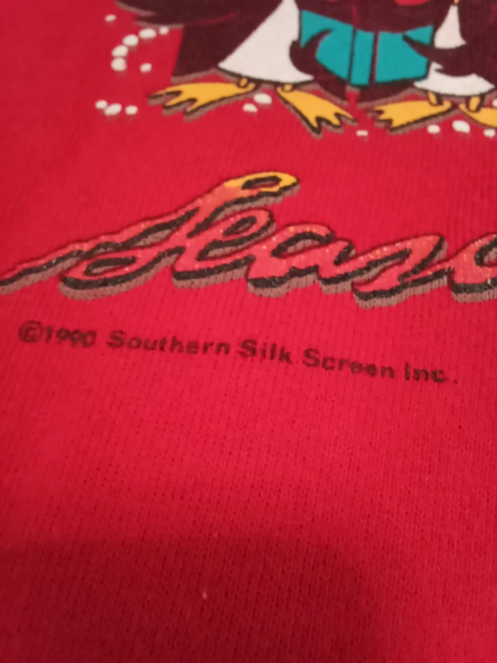 Sudadera De Colección 1990 Navidad Pingüinos Fea Navidad Suéter XL Rara Fiesta Foto 4 de 4