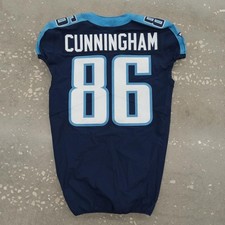 NFL On Field 2017 Jerome Cunningham #86 Tennessee Titans Game Issued Jersey s 42