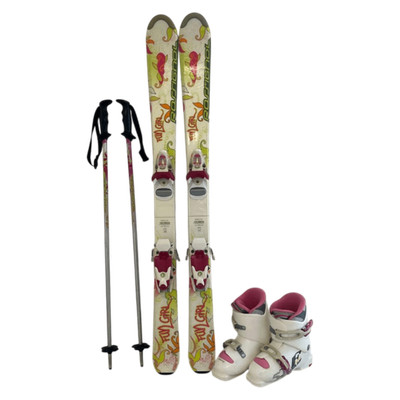 ROSSIGNOL スキーセット フラワー柄(120cm) ROSSIGNOL スキーセット フラワー柄(120cm) ROSSIGNOL スキーセット