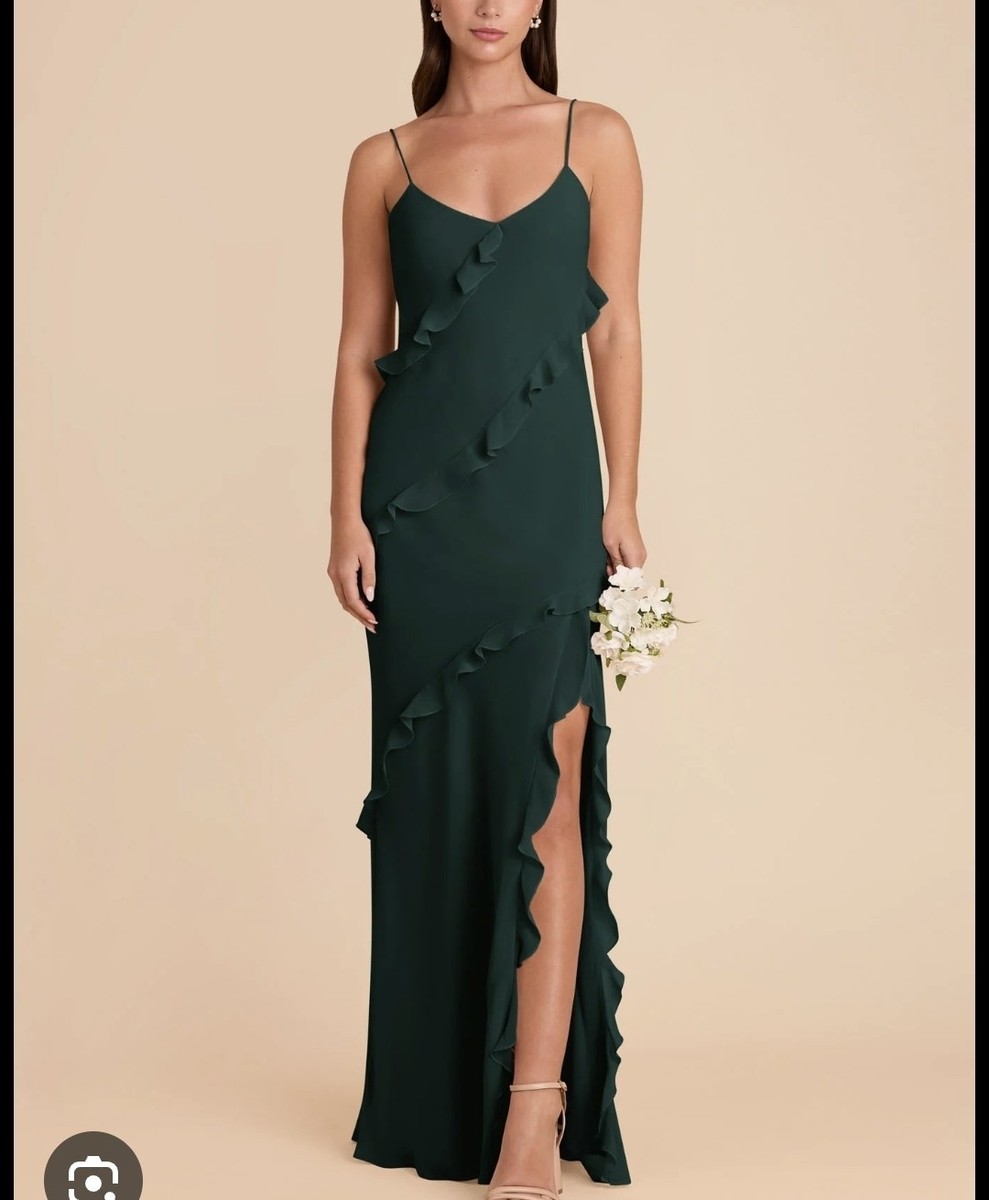 valentina bridesmaid dresses Unique Beaded Satin Dress With Lace-Up Back And Leg Slit main image 0