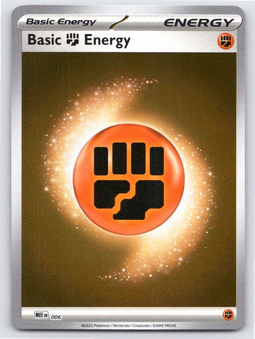 BASIC FIGHTING ENERGY - 006 MEGA EVOLUTION ENERGIES 6 REVERSE HOLO NM A85407