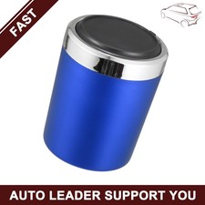 Universal Car Ashtray Trash Can Cigarette Cylinder Blue with LED Light Pack of 1