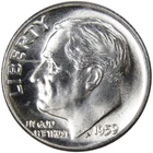 1959 D Roosevelt Dime BU Uncirculated Mint State 90% Silver 10c US Coin