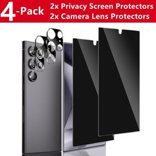 6X Samsung S26 S25 Ultra S24 FE Tempered Glass Privacy Anti-Spy Screen Protector
